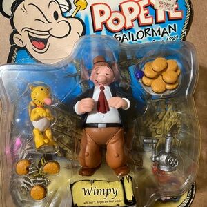 Popeye Wimpy Action Figure Set - Brown and Yellow